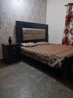 Bed with Two side Tables (without mattress) & Dressing Table