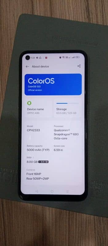 oppo a96 8+8 gb ram 128 gb room 11