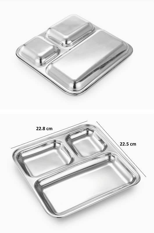 Heavy Duty Stainless Steel compartment tray 1