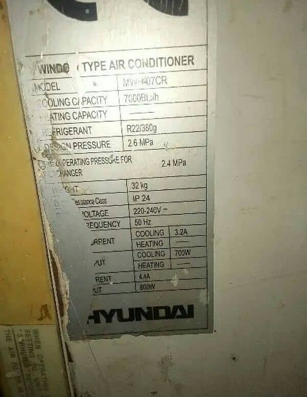 Split Ac 1. Window Ac. 0.75 tan 9