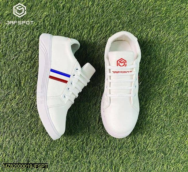 Men Comfort Sneakers -JF004, White 3