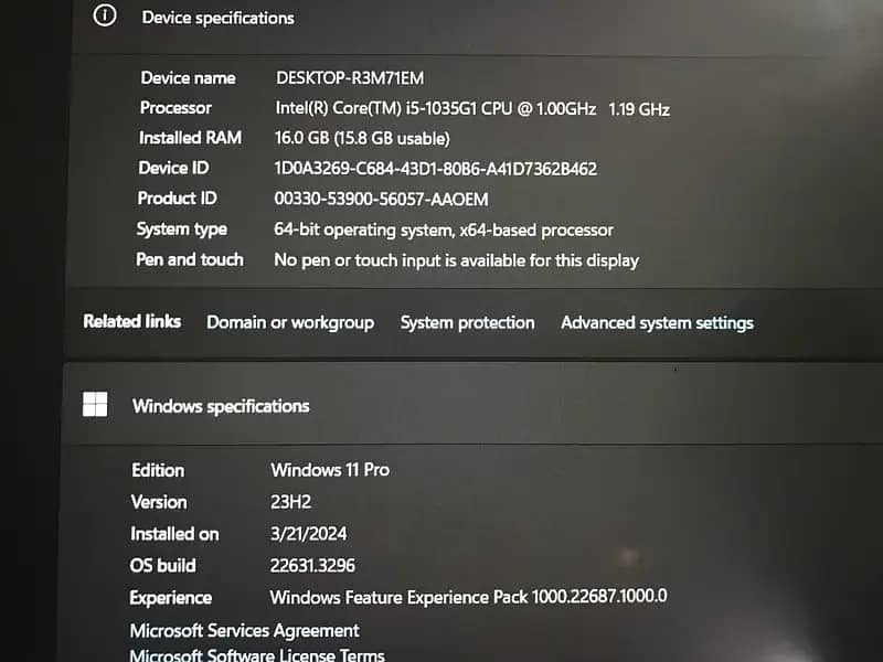 Dell Inspiron 15 5593 10th Gen i5 16GB RAM 256GB SSD 5
