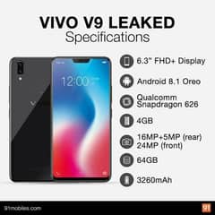 Vivo V9 4/64 2.2 Ghz Snap Dragon 626