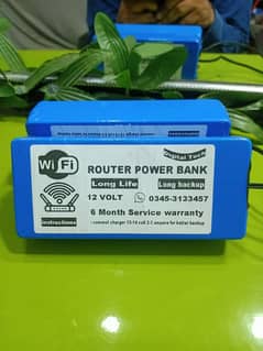 Wifi Router power bank. 12 v . 9 v. 12 hour backup