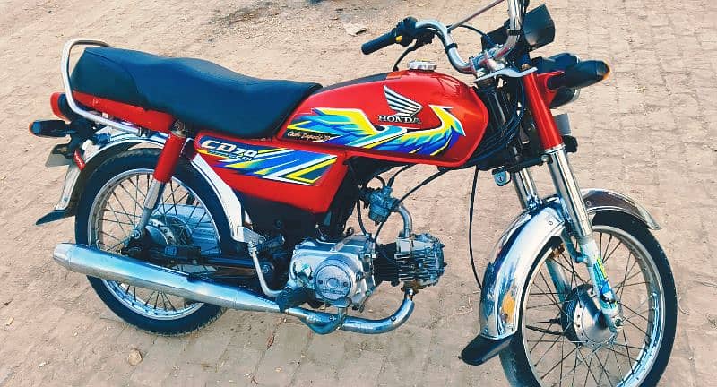 Honda CD70 2021 All Punjab Number Lush Condition 4