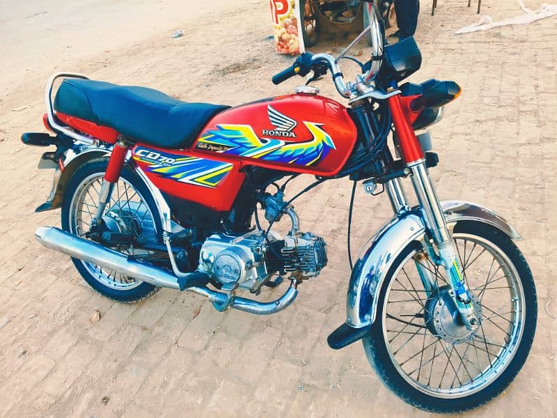 Honda CD70 2021 All Punjab Number Lush Condition 5