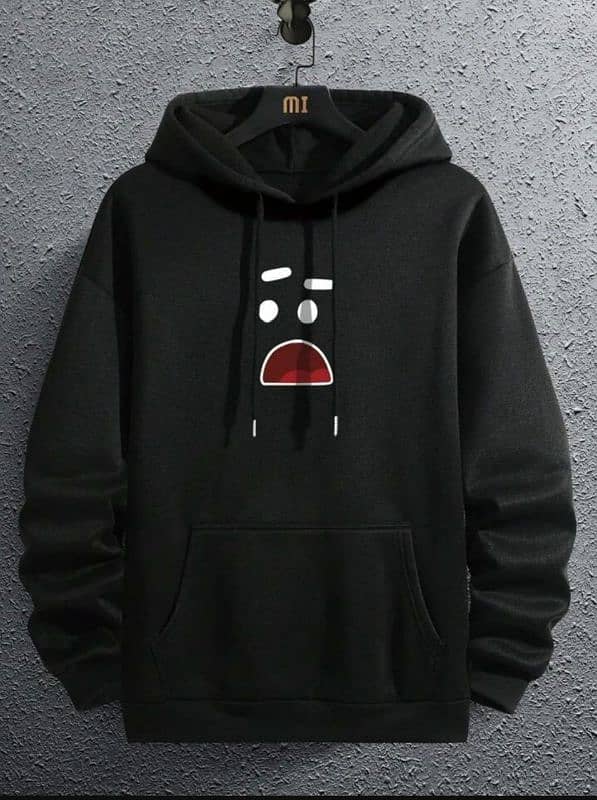 1pc men's fleece printed hoodie 0