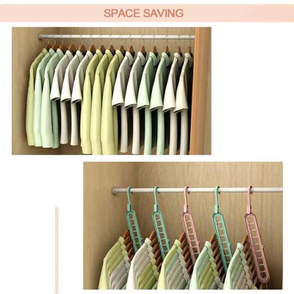 9 Hole Hangers Wardrobe Organizers ( 5 hangers set) 2