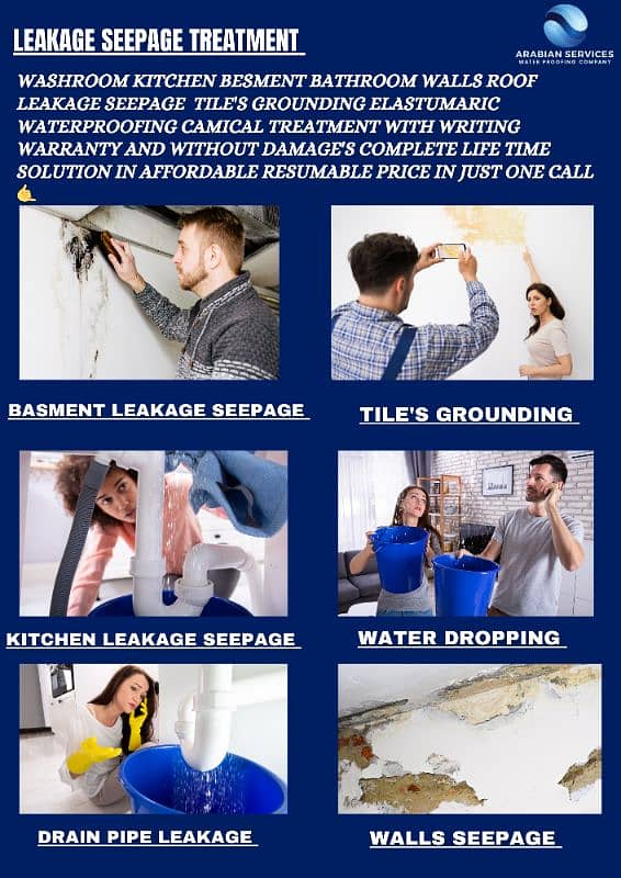 leakage seepage waterproofing washroom roof tank repair service's 7