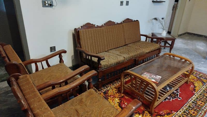 5 seater sheesham sofa in excellent condition 1