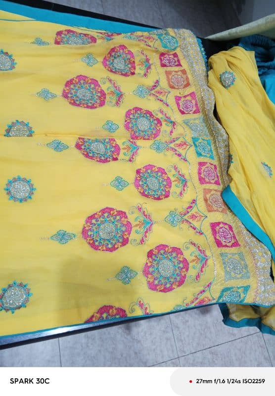 chiffon yellow n blu 1