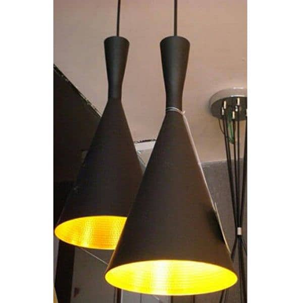 Aluminium + wooden hanging lights 13