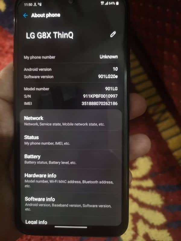 LG G8X THINQ  6/64 SD 855 2