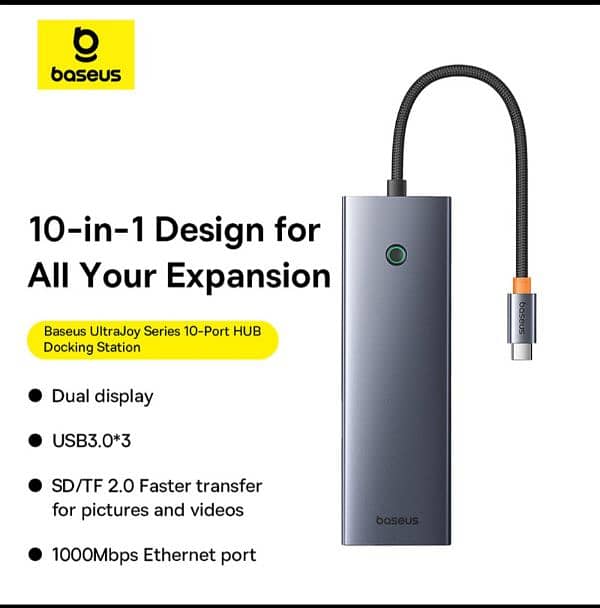 Baseus Hub Square Desk Type-C Multi-Functional (Box Pack) for sale 2