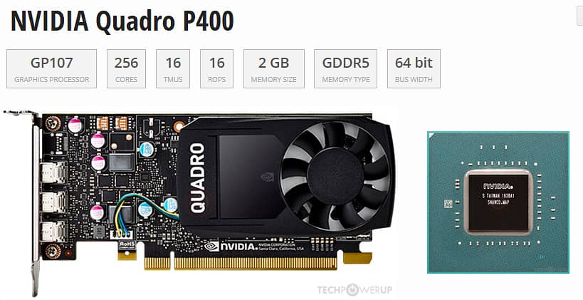 Nvidia Quadro p400 2gb 0