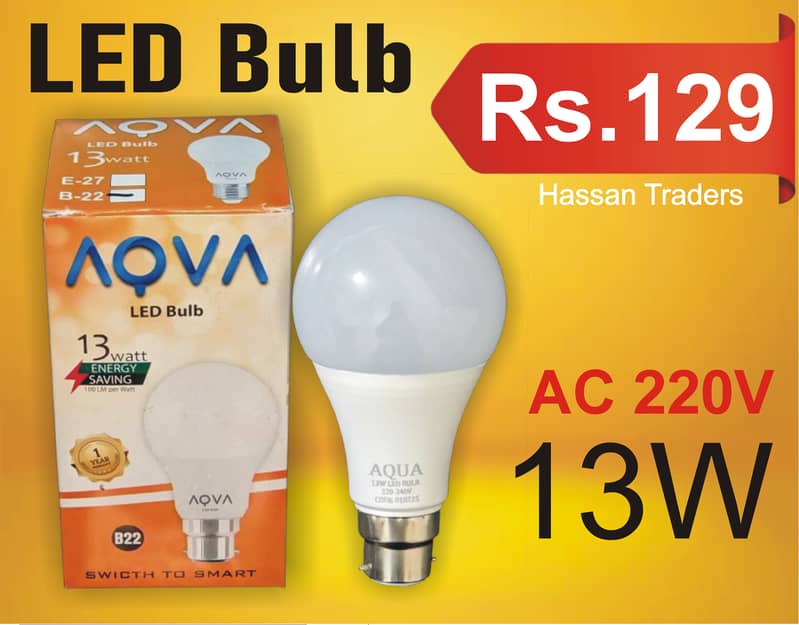 LED Bulb 13Watt AQVA 0