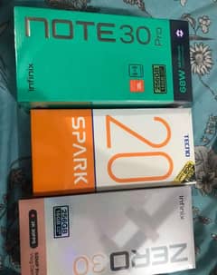 Infinix Zero 30 4G, Tecno Spark 20, Note 30 pro