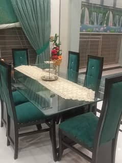 Wooden Glass Dining Table