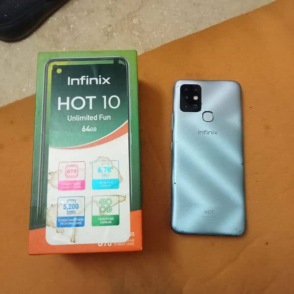 infinix hot:10 with box 1