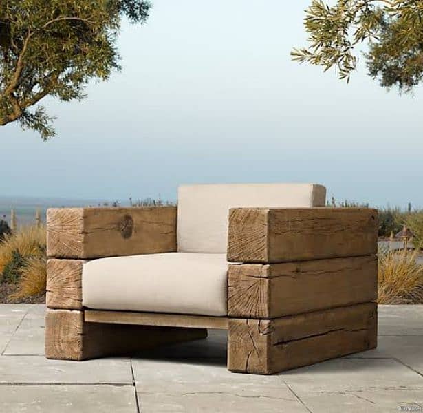 Fancy Modern - Wooden inside and outdoor sofa set 3