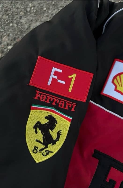 f-1 ferrari jacket with embroidered logos 2