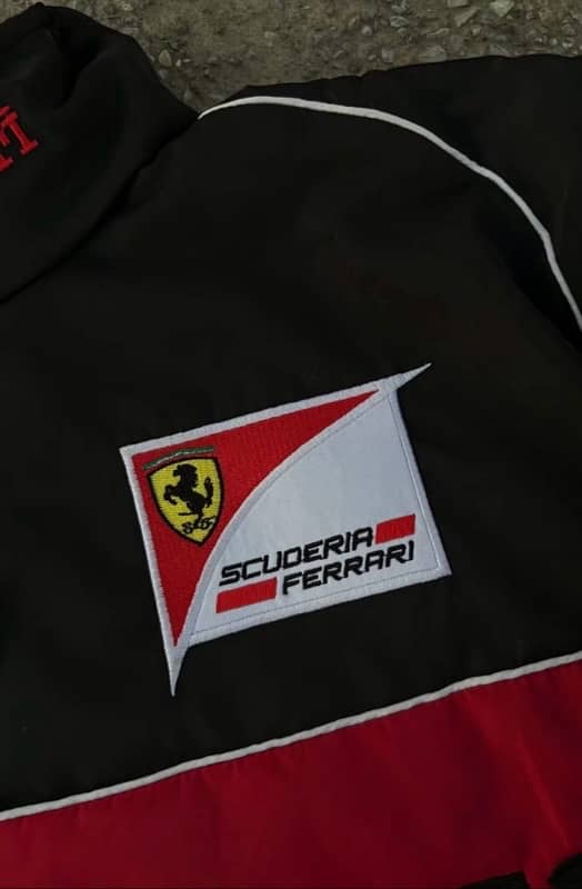 f-1 ferrari jacket with embroidered logos 4