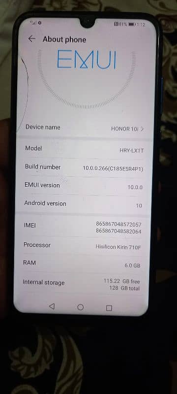 Honor 10i 6GB 128GB Non PTA one Sim working 7