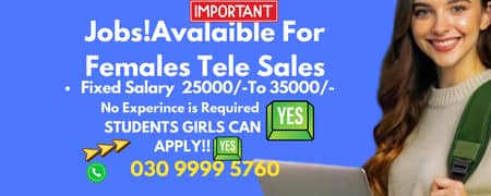 Female jobs Telesales / Jobs in Karachi/ call center/ Jobs/ office job