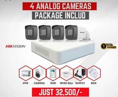 offer offer 4 cameras complete setup with installation free