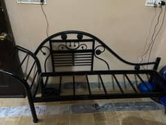 iron bed, wooden bed , dressing table, seti