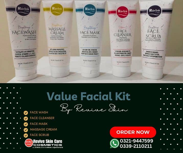 Value Facial Kit by Revive Skin Care, Stock available Book your Order 1