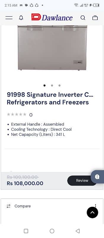 Dawlance deep-freezer 91998 inverter technology 1