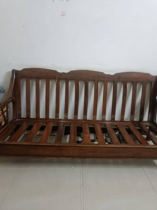wooden sofas without cushions 0