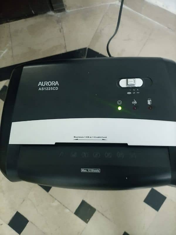 Aurora AS1225CD paper shredder urgent for sale 1