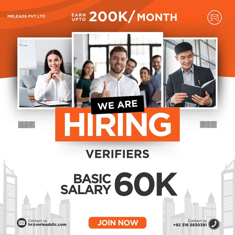 Hiring CSR's and Verifiers 1