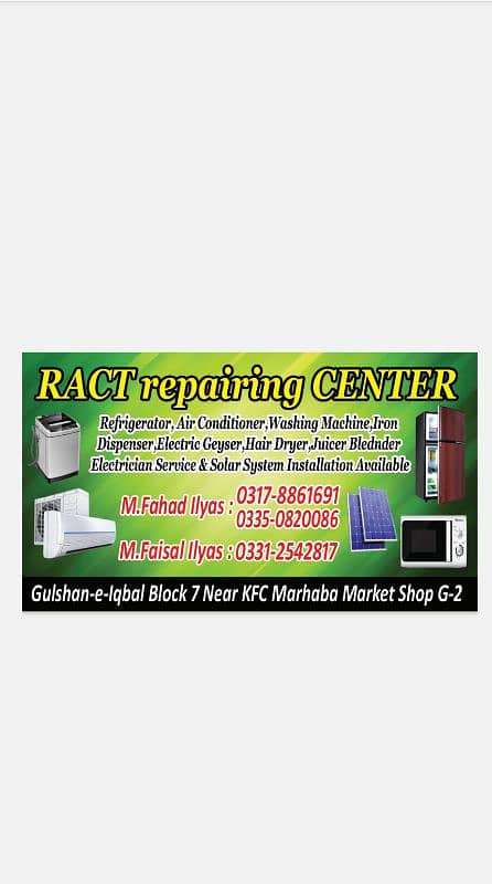 RACT reapering CENTER 2000 RS Master service available 0