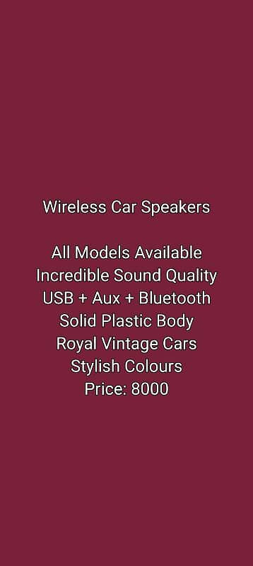 WSTER Classic Cars Wireless Speakers Better than JBL Beats Audionic 19