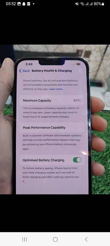 i pone 13 pro max 128gb battery health 83% 3