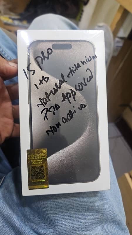 IPhone 15pro, Box Pack, 1TB, Mercantile, PTA approved 0