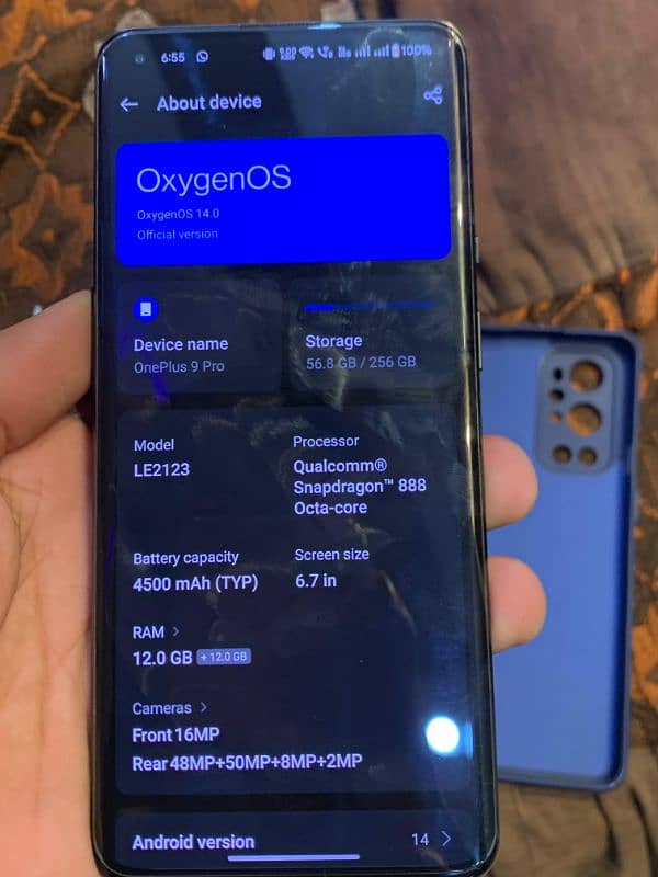 one plus 9pro PTA Lifetime (12+12/256gb) 7