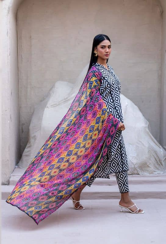 Regalia Identic Seprates  Lawn With Bamber Dupatta 3