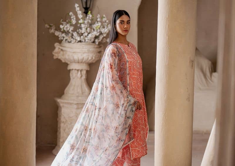 Regalia Identic Seprates  Lawn With Bamber Dupatta 12