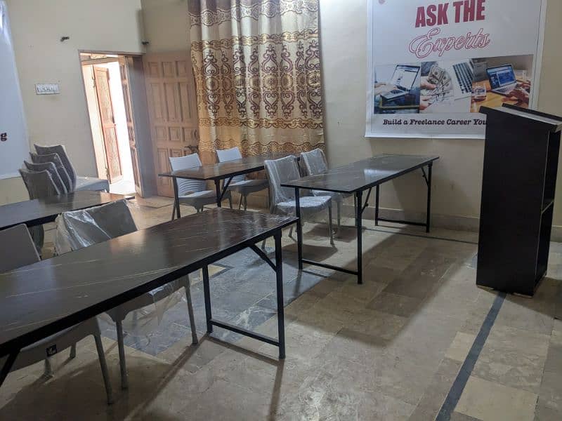 Classroom setup for sale 10 chairs 4 tables & Dise 1