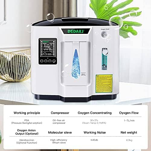 DEDAKJ Portable Oxygen Concentrator for Home Concentration 0