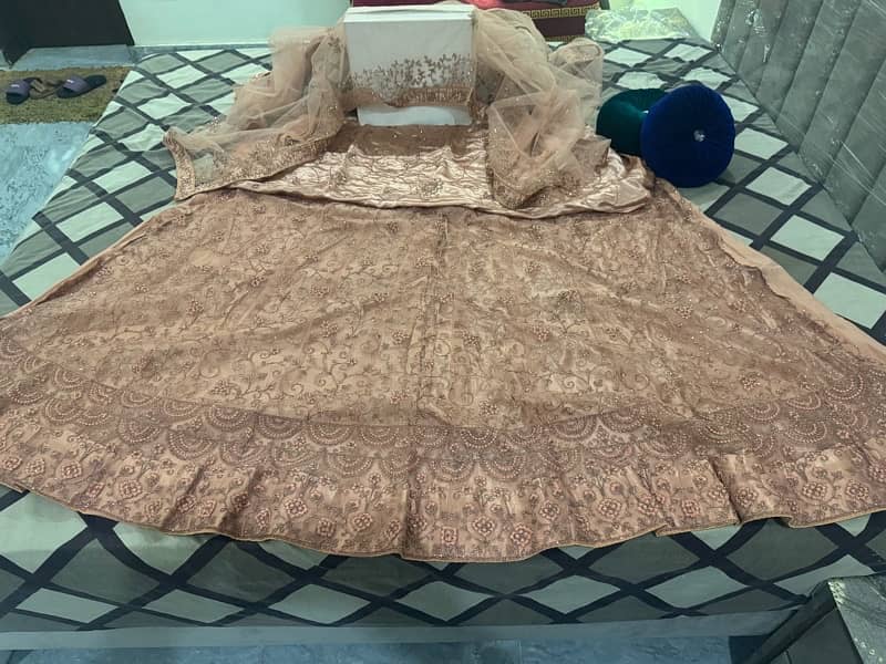 Bridal Peach Lehenga Set - with Dupatta 6