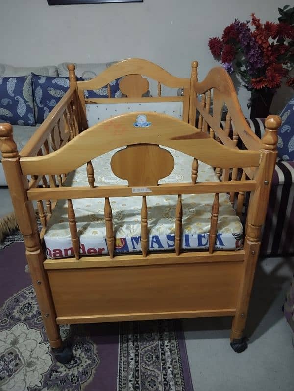 Imported baby cot with mattress / kids wooden cot / kids bed / cot 0