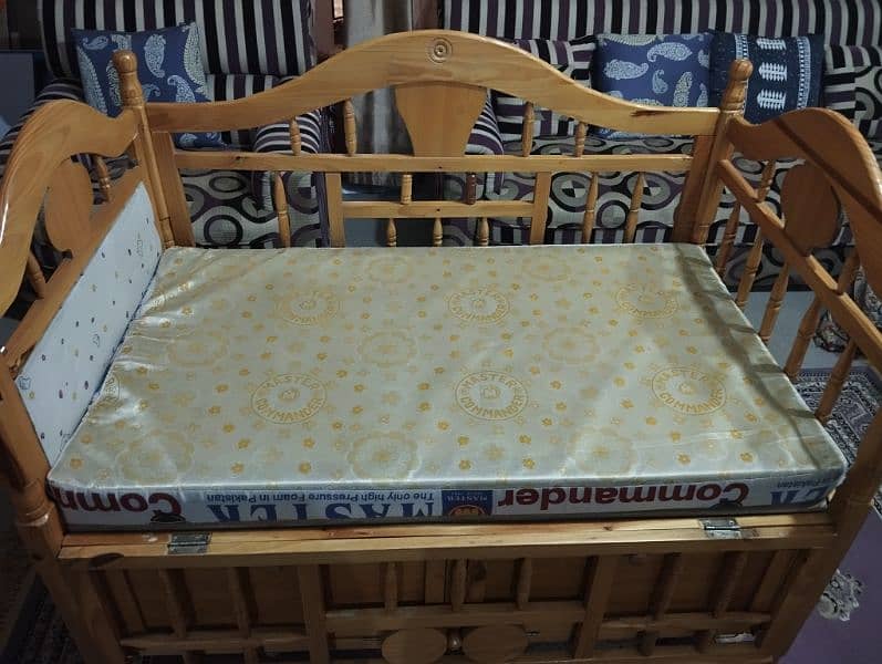 Imported baby cot with mattress / kids wooden cot / kids bed / cot 3