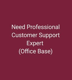 Need Customer Support Expert (Office Base In Multan) 03160674965