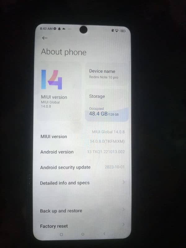 Redmi note 10 pro 6+5 128 gb only phone 0