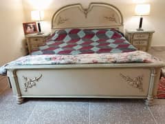 Solid Wood Bed Set, with Mattress, Deco Paint